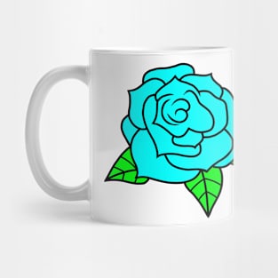 Light Blue Roses Mug